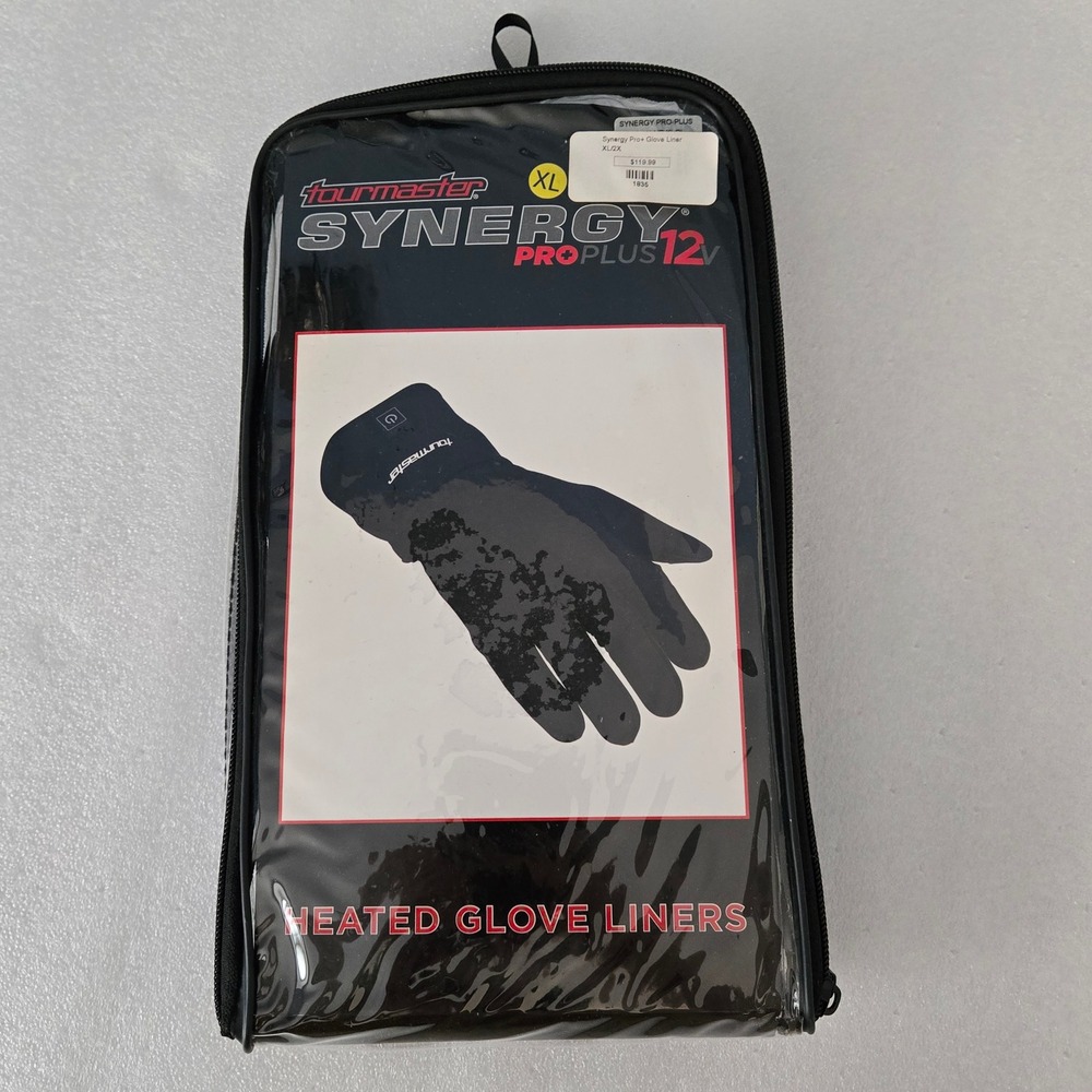 Tourmaster Synergy Pro-Plus 12V Heated Glove Liners XL/2XL Black Motorcycle Heat